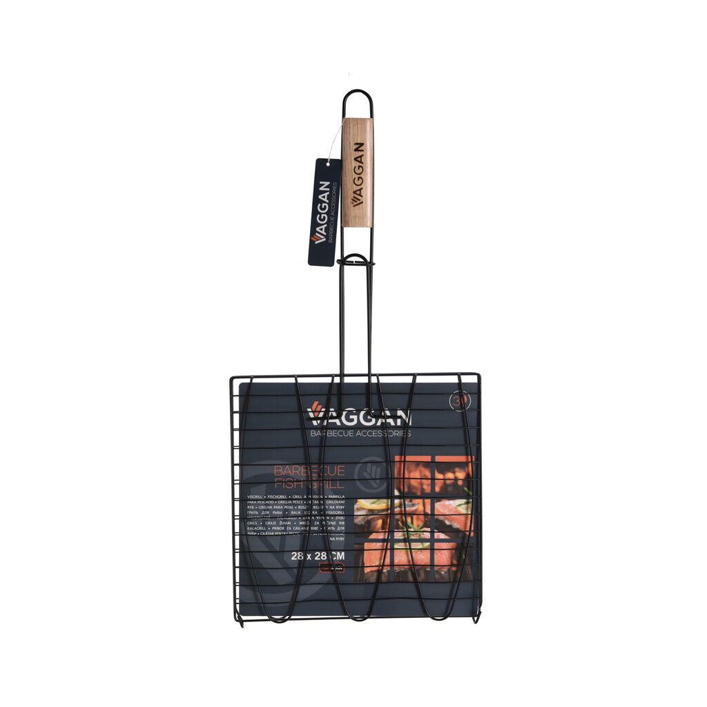Balık Izgarası 3Lü Ahşap Saplı Siyah 28*28cm 480gr